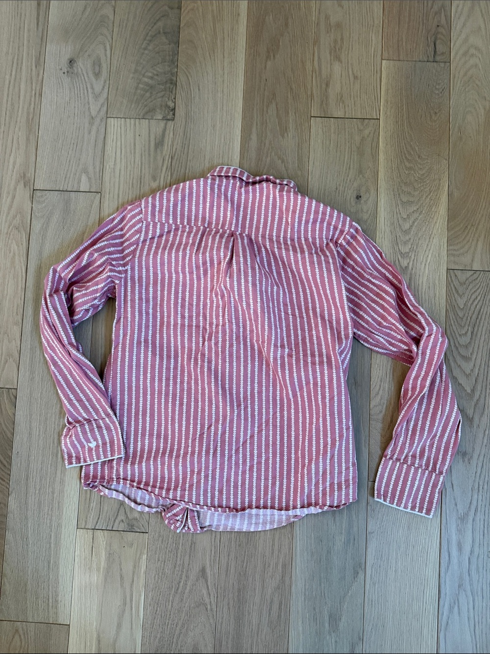 Women's Pink Stripe Pajama Set - Classic Button-Up Top & Drawstring Pants - Picture 8 of 8